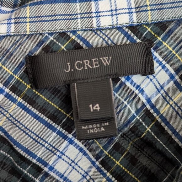 J Crew Plaid long sleeved button up shirt Size 14 - Picture 3 of 14